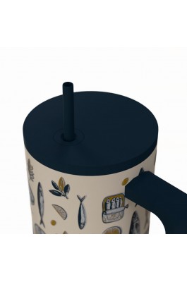 Estia Θερμός Straw Tumbler XL Save The Aegean 900ml Salt Life (0141557)