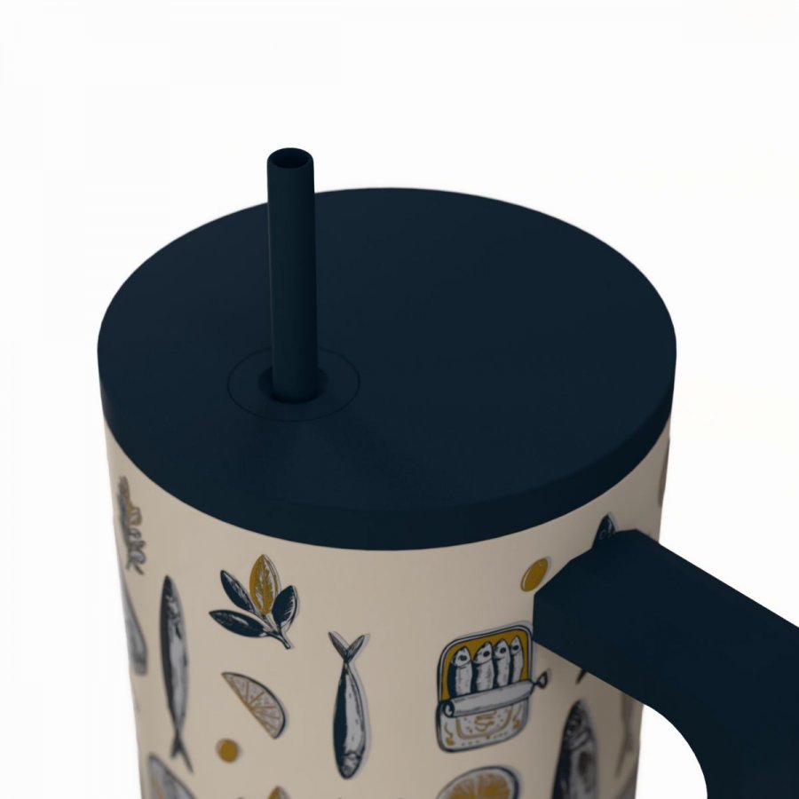 Estia Θερμός Straw Tumbler XL Save The Aegean 900ml Salt Life (0141557) Estia Θερμός Straw Tumbler XL Save The Aegean 900ml Salt Life (0141557)