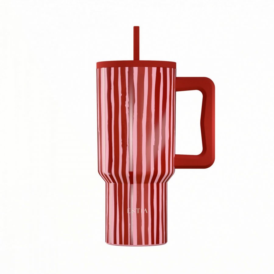 Estia Θερμός Straw Tumbler XL Save The Aegean 900ml Viva Stripes (0141564) Estia Θερμός Straw Tumbler XL Save The Aegean 900ml Viva Stripes (0141564)