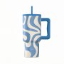 Estia Θερμός Straw Tumbler XL Save The Aegean 900ml Ocean Waves (0141571) Estia Θερμός Straw Tumbler XL Save The Aegean 900ml Ocean Waves (0141571)