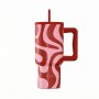 Estia Θερμός Straw Tumbler XL Save The Aegean 900ml Coral Waves (0141588) Estia Θερμός Straw Tumbler XL Save The Aegean 900ml Coral Waves (0141588)