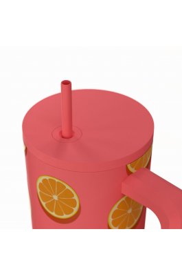 Estia Θερμός Straw Tumbler XL Save The Aegean 900ml Orange Pop (0141595) Estia Θερμός Straw Tumbler XL Save The Aegean 900ml Orange Pop (0141595)