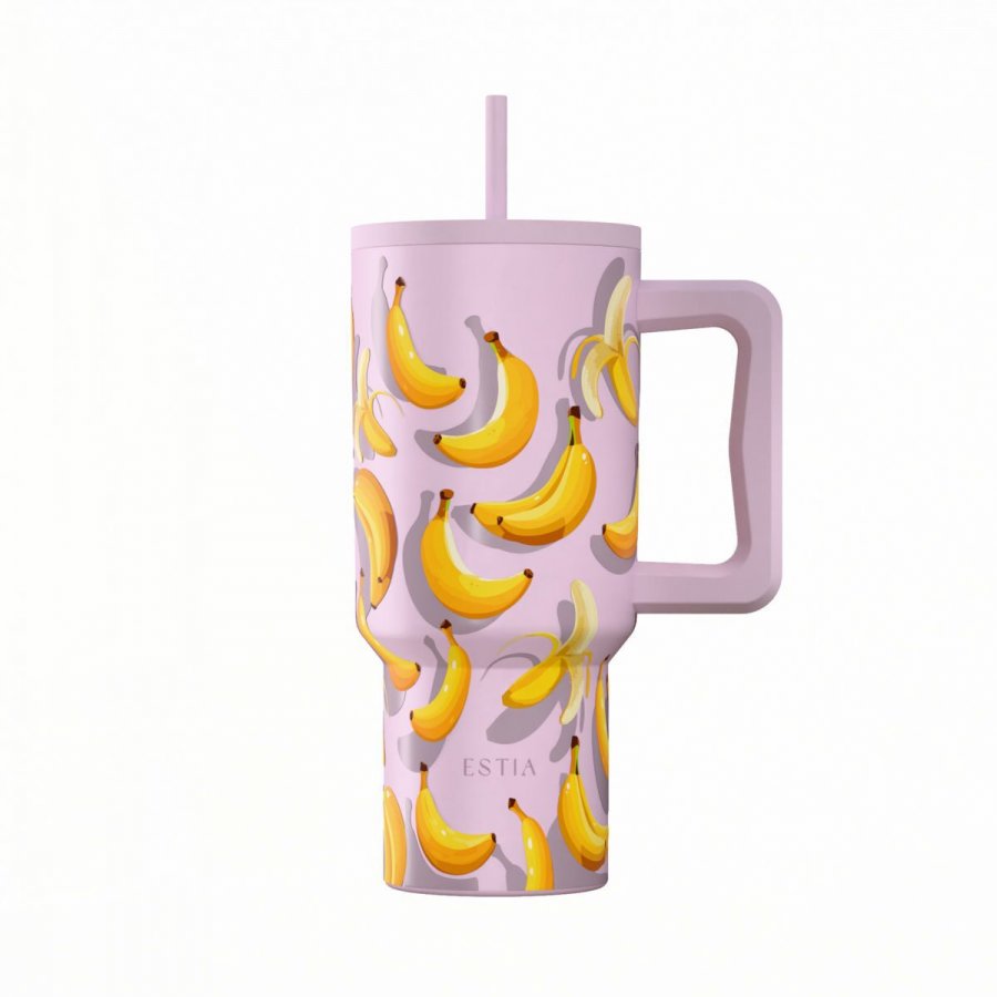 Estia Θερμός Straw Tumbler XL Save The Aegean 900ml Banana Mood (0141601) Estia Θερμός Straw Tumbler XL Save The Aegean 900ml Banana Mood (0141601)