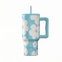Estia Θερμός Straw Tumbler XL Save The Aegean 900ml Blue Daisy (0141618) Estia Θερμός Straw Tumbler XL Save The Aegean 900ml Blue Daisy (0141618)