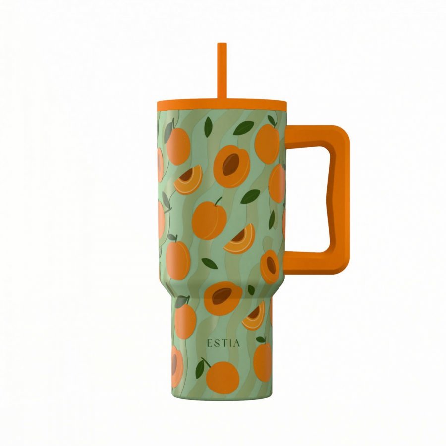 Estia Θερμός Straw Tumbler XL Save The Aegean 900ml Peach Garden (0141632) Estia Θερμός Straw Tumbler XL Save The Aegean 900ml Peach Garden (0141632)