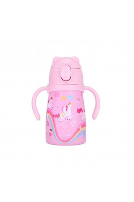 Estia θερμός Bubble Bottle Save The Aegean 300ml Rainbow Dreams με Καλαμάκι (0134221)