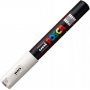 Uni-Ball Posca Μαρκαδόρος Σχεδίου Extra Fine 0.7mm Λευκό (PC1M)