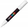 Uni-Ball Posca Μαρκαδόρος Σχεδίου Extra Fine 0.7mm Λευκό (PC1M)