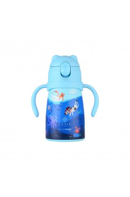 Estia θερμός Bubble Bottle Save The Aegean 300ml Ocean Play με Καλαμάκι (0133170)