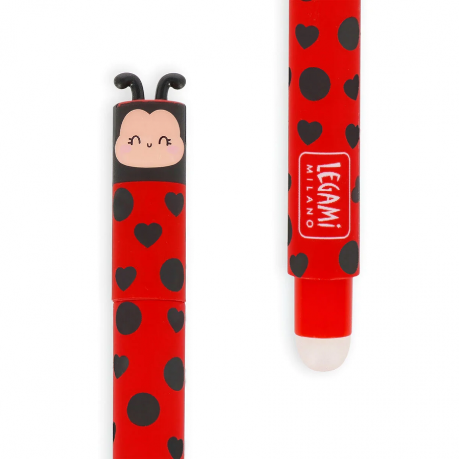 Legami Στυλό Gel Lady Bug με Γόμα με Κόκκινο Μελάνι (EP00074)