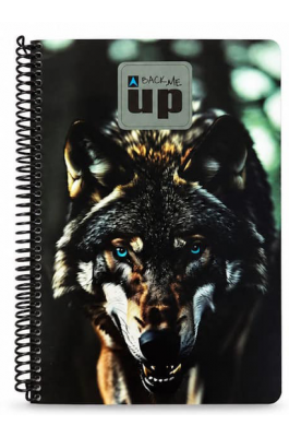Back Me Up Τετράδιo Σπιράλ Blue Eye Wolf 17 x 25 2 Θεμάτων 70 Φύλλων (35733402) Back Me Up Τετράδιo Σπιράλ Blue Eye Wolf 17 x 25 2 Θεμάτων 70 Φύλλων (35733402)