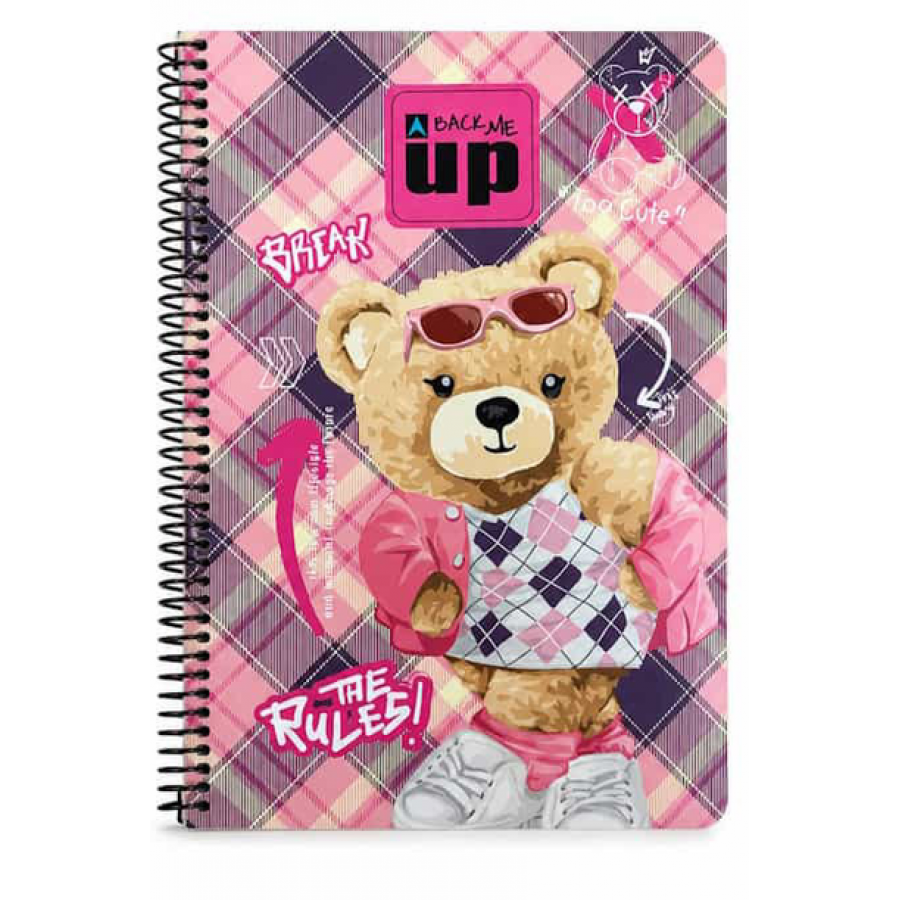 Back Me Up Τετράδιo Σπιράλ Scotch Bear 17 x 25 2 Θεμάτων 70 Φύλλων (35742402)