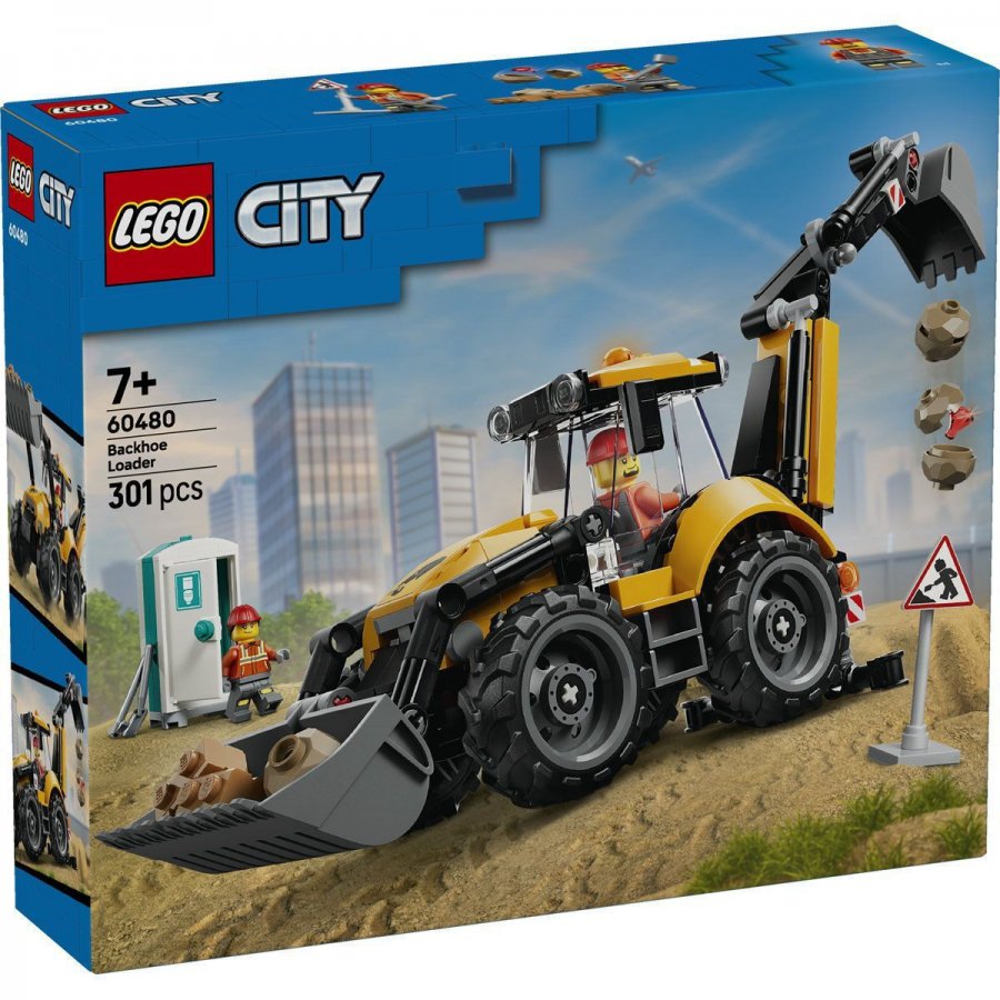 Lego City Yellow Backhoe Loader (60480)