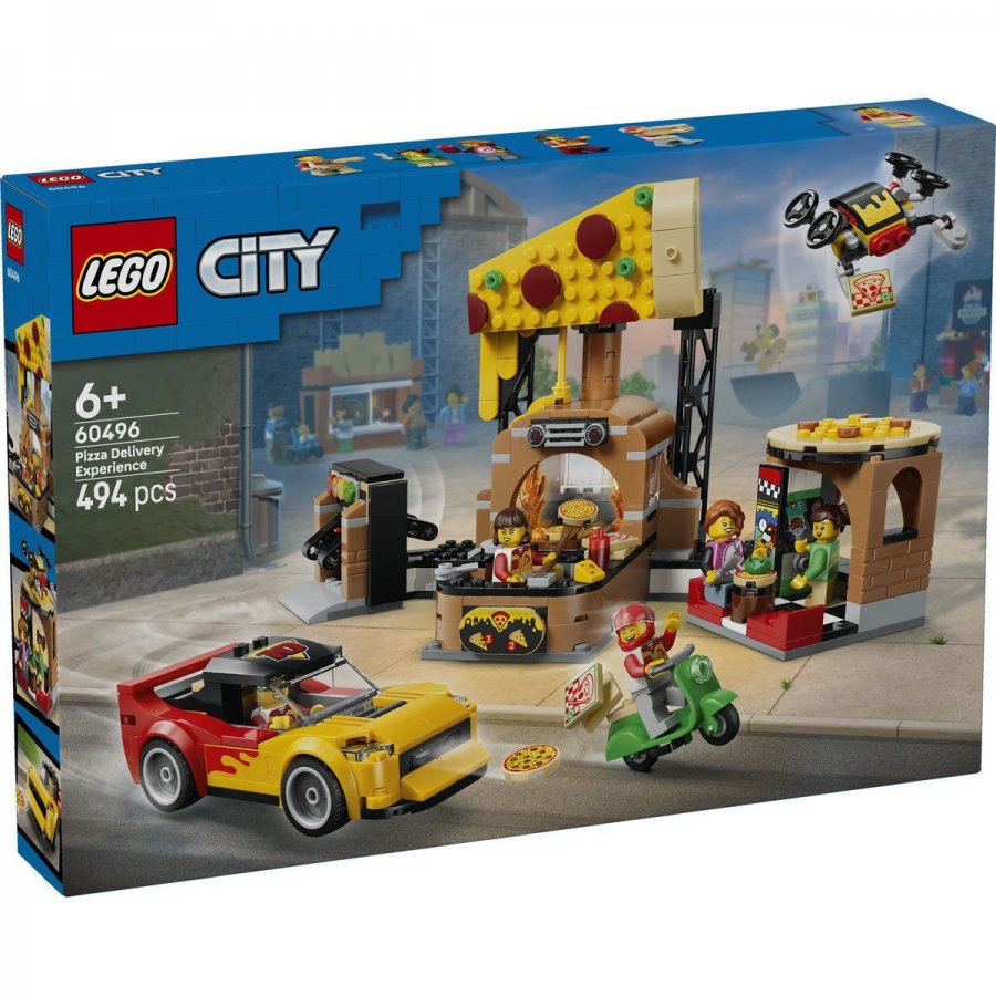Lego City Pizza Delivery Experience With Vehicles (60496) Lego City Pizza Delivery Experience With Vehicles (60496)