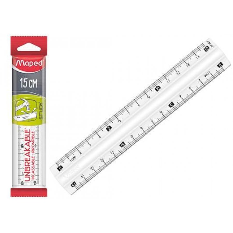 Maped Χάρακας Πλαστικός Διάφανος 15cm Unbreakable (245320) Maped Χάρακας Πλαστικός Διάφανος 15cm Unbreakable (245320)