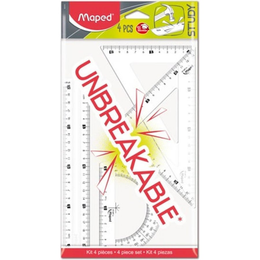 Maped Γεωμετρικό Σετ Οργάνων Unbreakable 30cm 4τεμάχια (981872)