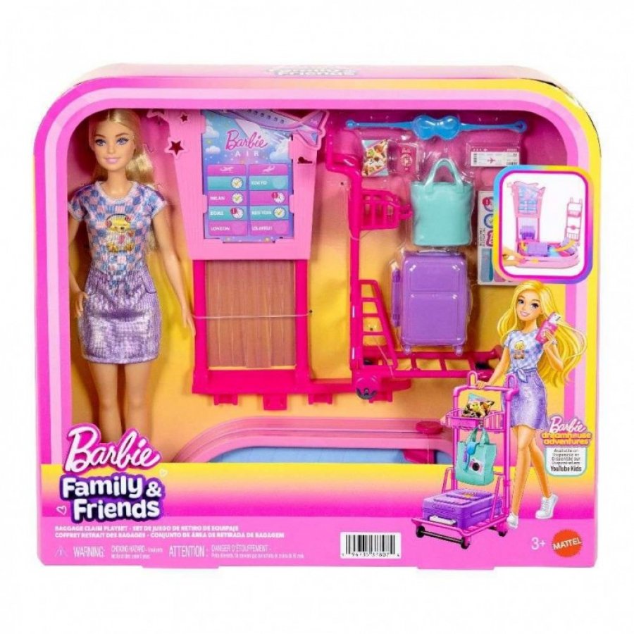 Mattel Barbie Κούκλα στο Αεροδρόμιο (JMJ49)