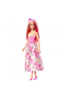 Mattel Barbie Κούκλα Νέα Πριγκίπισσα με Ροζ Ανταύγειες (HRR08)