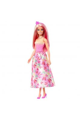 Mattel Barbie Κούκλα Νέα Πριγκίπισσα με Ροζ Ανταύγειες (HRR08)