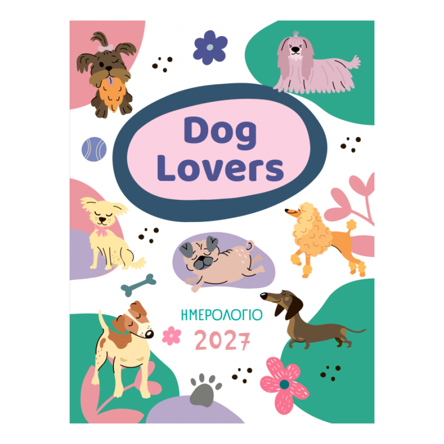 Ημερήσιο ημερολόγιο 2027 Dog Lovers