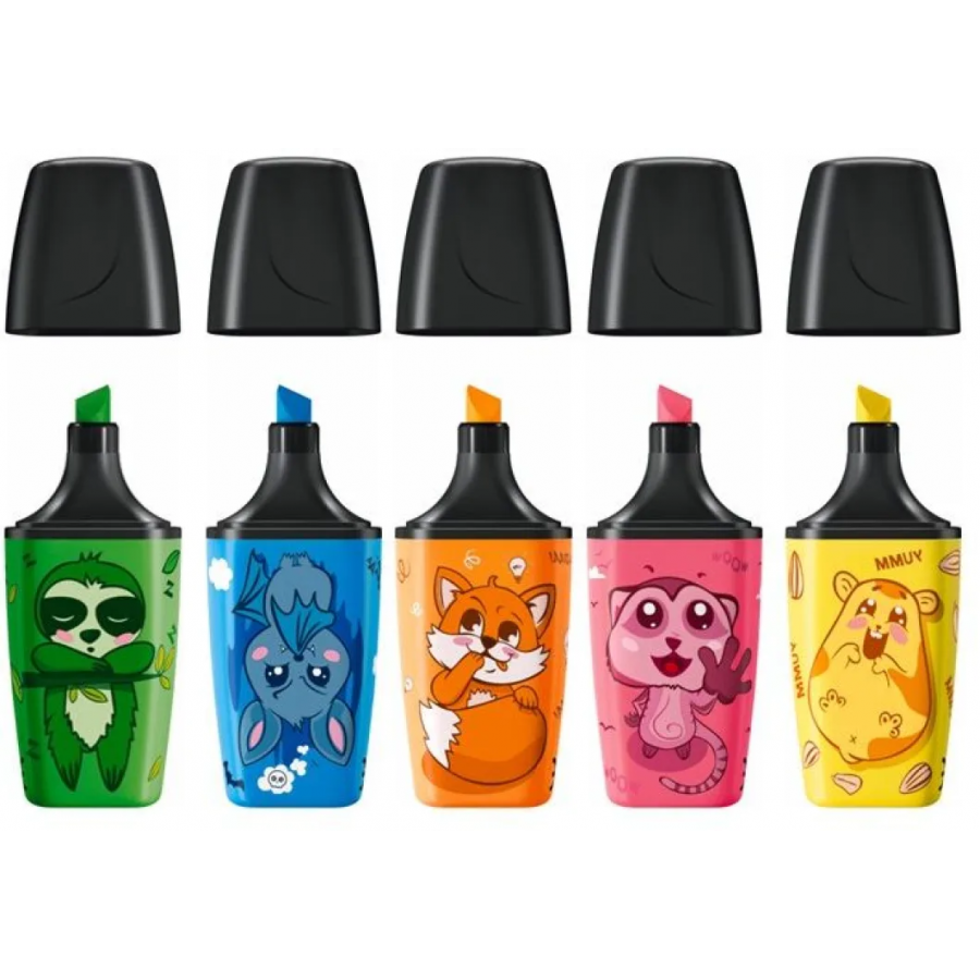 Stabilo Boss Mini Animal Vibes Μαρκαδόροι Υπογράμμισης 5mm σε 5 Σχέδια
