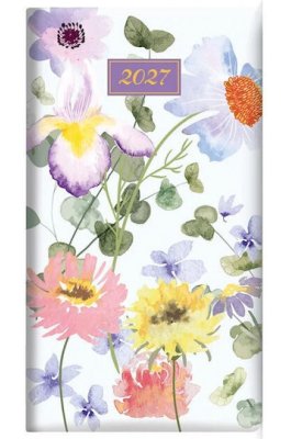 Theofylaktos Ημερολόγιο Εβδομαδιαίο 2027 Iris and Violets  8 x 15 (68399001)