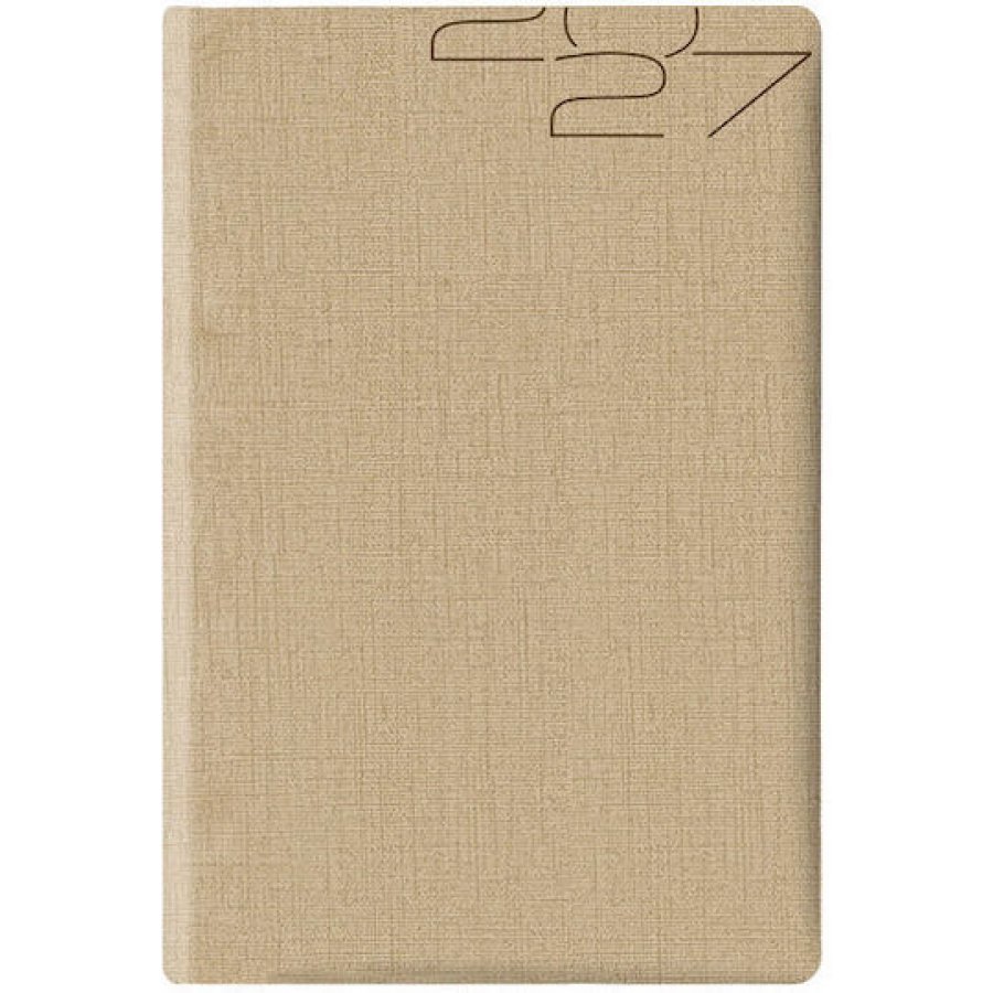 Theofylaktos Ημερολόγιο Ημερήσιο 2027 Caribe Flat Μπεζ 11 x 16,5 (685E6D27)