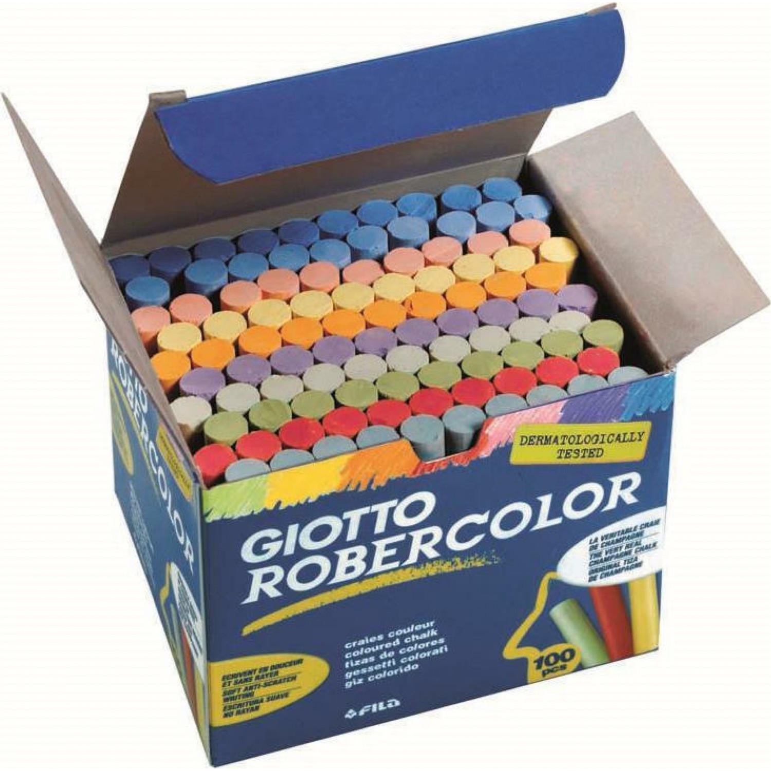 Giotto Κιμωλίες Πλαστικές Χρωματιστές 100τμχ (539000)