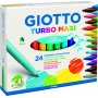 Giotto Turbo Maxi Πλενόμενοι Μαρκαδόροι Ζωγραφικής Χονδροί σε 24 Χρώματα Giotto Turbo Maxi Πλενόμενοι Μαρκαδόροι Ζωγραφικής Χονδροί σε 24 Χρώματα