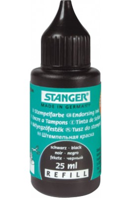 Stanger Μελάνι για Ταμπόν 25ml Μαύρο (1800902)