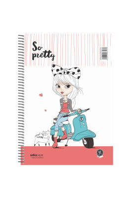 Salko Τετράδιo Σπιράλ So pretty 17 x 25 2 Θεμάτων 60 Φύλλων (6122)