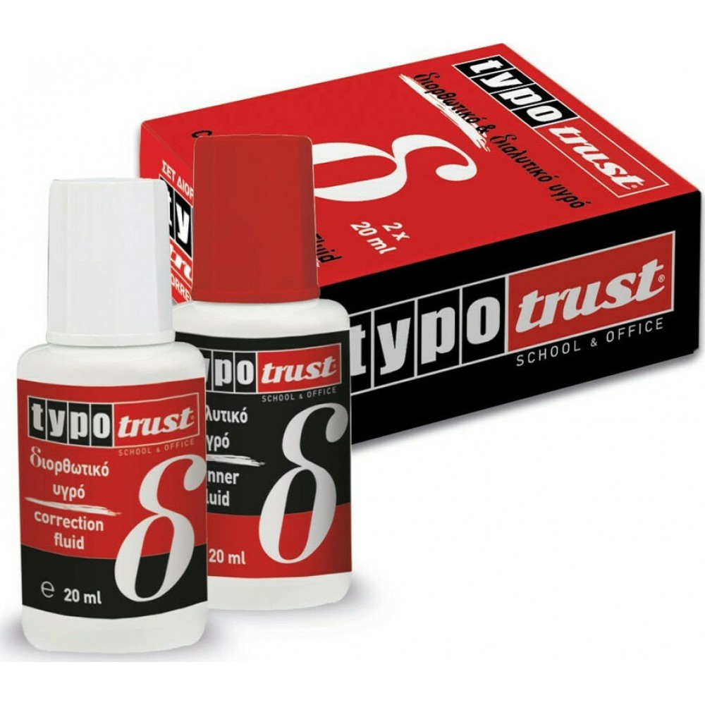 Typotrust Διορθωτικό Υγρό Σετ με Διαλυτικό (TC6022) Typotrust Διορθωτικό Υγρό Σετ με Διαλυτικό (TC6022)