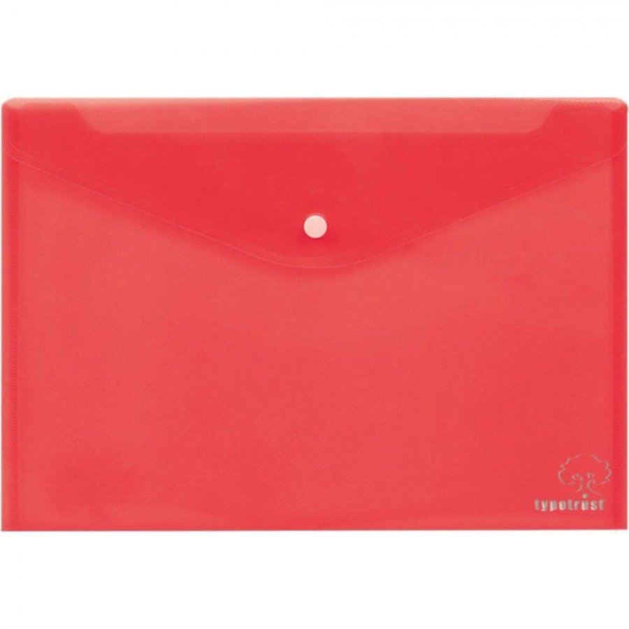 Typotrust Φάκελος Κουμπί A5 Διαφανές Κόκκινο (FP2500502) Typotrust Φάκελος Κουμπί A5 Διαφανές Κόκκινο (FP2500502)