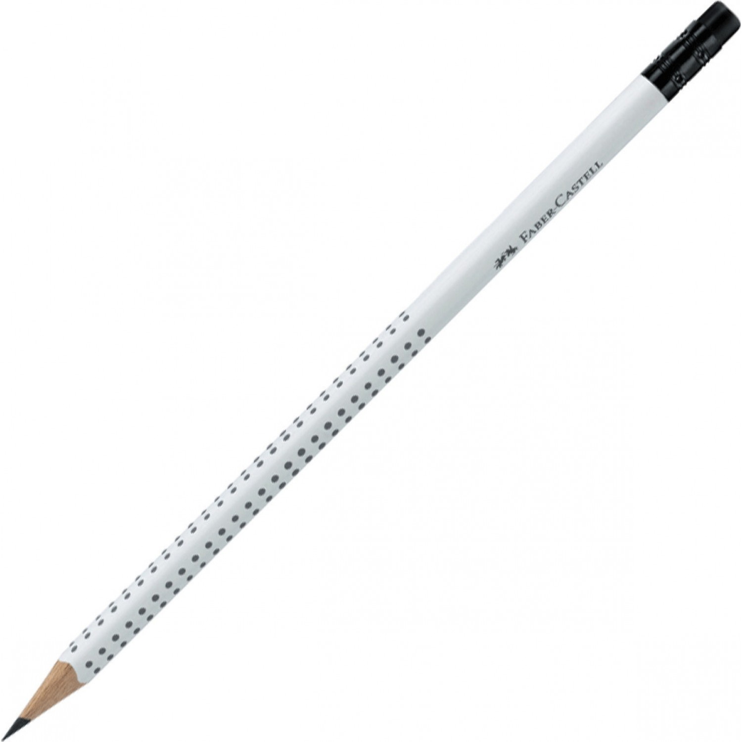 Faber-Castell Grip 2001 Μολύβι HB με Γόμα Λευκό Faber-Castell Grip 2001 Μολύβι HB με Γόμα Λευκό