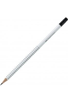 Faber-Castell Grip 2001 Μολύβι HB με Γόμα Λευκό Faber-Castell Grip 2001 Μολύβι HB με Γόμα Λευκό