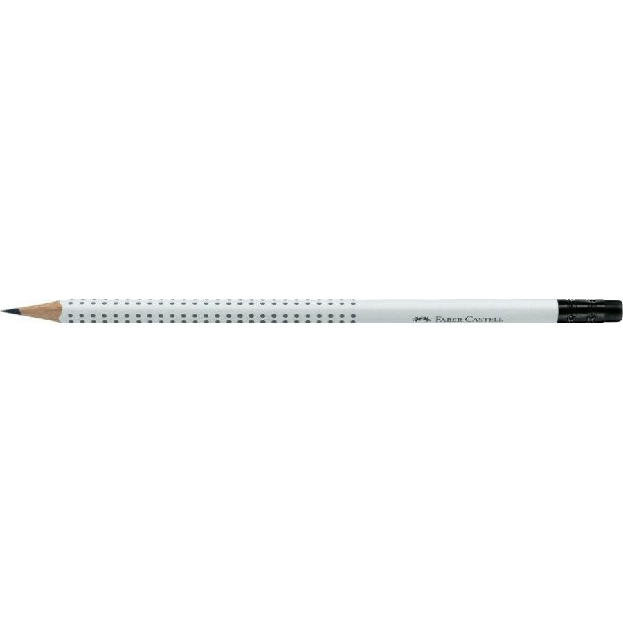 Faber-Castell Grip 2001 Μολύβι HB με Γόμα Λευκό Faber-Castell Grip 2001 Μολύβι HB με Γόμα Λευκό
