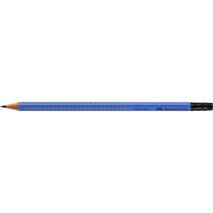 Faber-Castell Grip 2001 Μολύβι 2B με Γόμα Μπλε (100074501) Faber-Castell Grip 2001 Μολύβι 2B με Γόμα Μπλε (100074501)