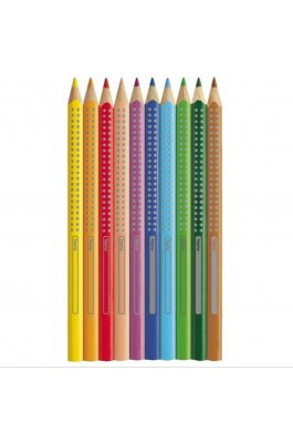 Faber-Castell Ξυλομπογιές Jumbo Grip + Δώρο Ξύστρα 12τμχ Faber-Castell Ξυλομπογιές Jumbo Grip + Δώρο Ξύστρα 12τμχ