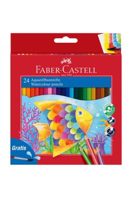 Faber-Castell Aquarell Σετ Ξυλομπογιές 24τμχ & Πινέλο (114425)