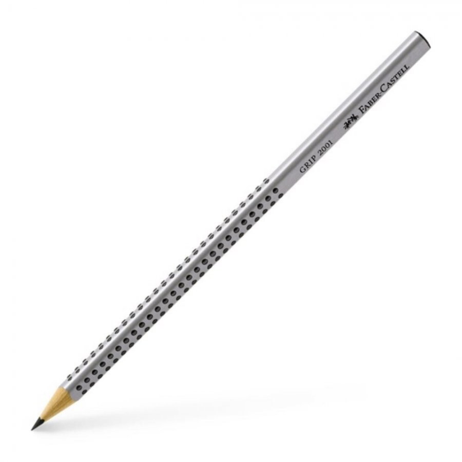 Faber-Castell Grip 2001 Μολύβι 2B Ασημί Faber-Castell Grip 2001 Μολύβι 2B Ασημί
