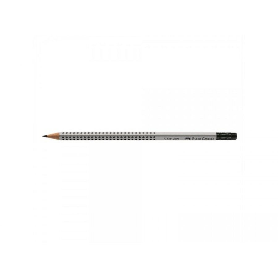Faber-Castell Grip 2001 Μολύβι 2B με Γόμα Γκρι Faber-Castell Grip 2001 Μολύβι 2B με Γόμα Γκρι