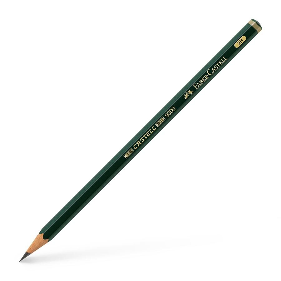Faber-Castell 9000 Μολύβι 2H Πράσινο Faber-Castell 9000 Μολύβι 2H Πράσινο
