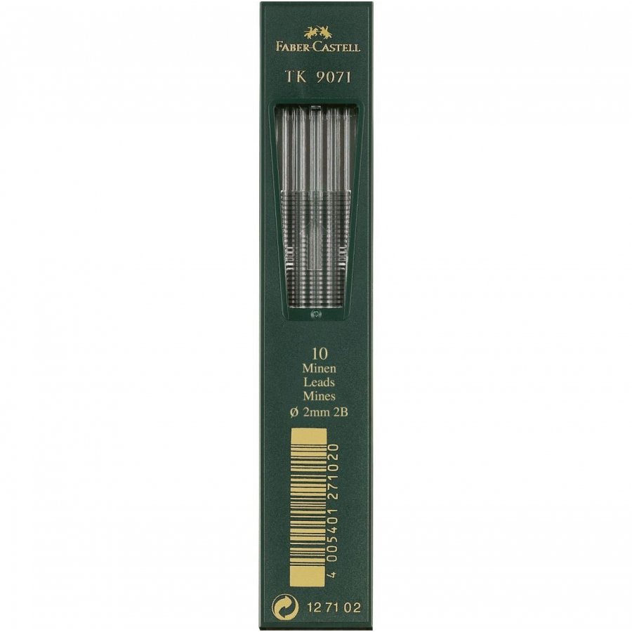 Faber-Castell 10 Μύτες Μολυβιού TK 9071 Πάχους 2mm Τύπου 2B (127102) Faber-Castell 10 Μύτες Μολυβιού TK 9071 Πάχους 2mm Τύπου 2B (127102)