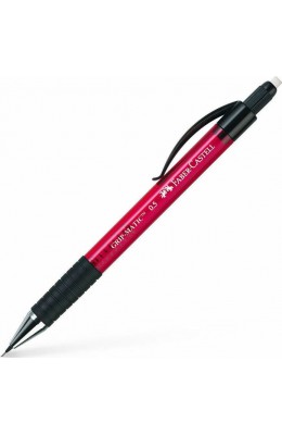Faber-Castell Gripmatic Μηχανικό Μολύβι 0.5mm με Γόμα σε Κόκκινο Χρώμα