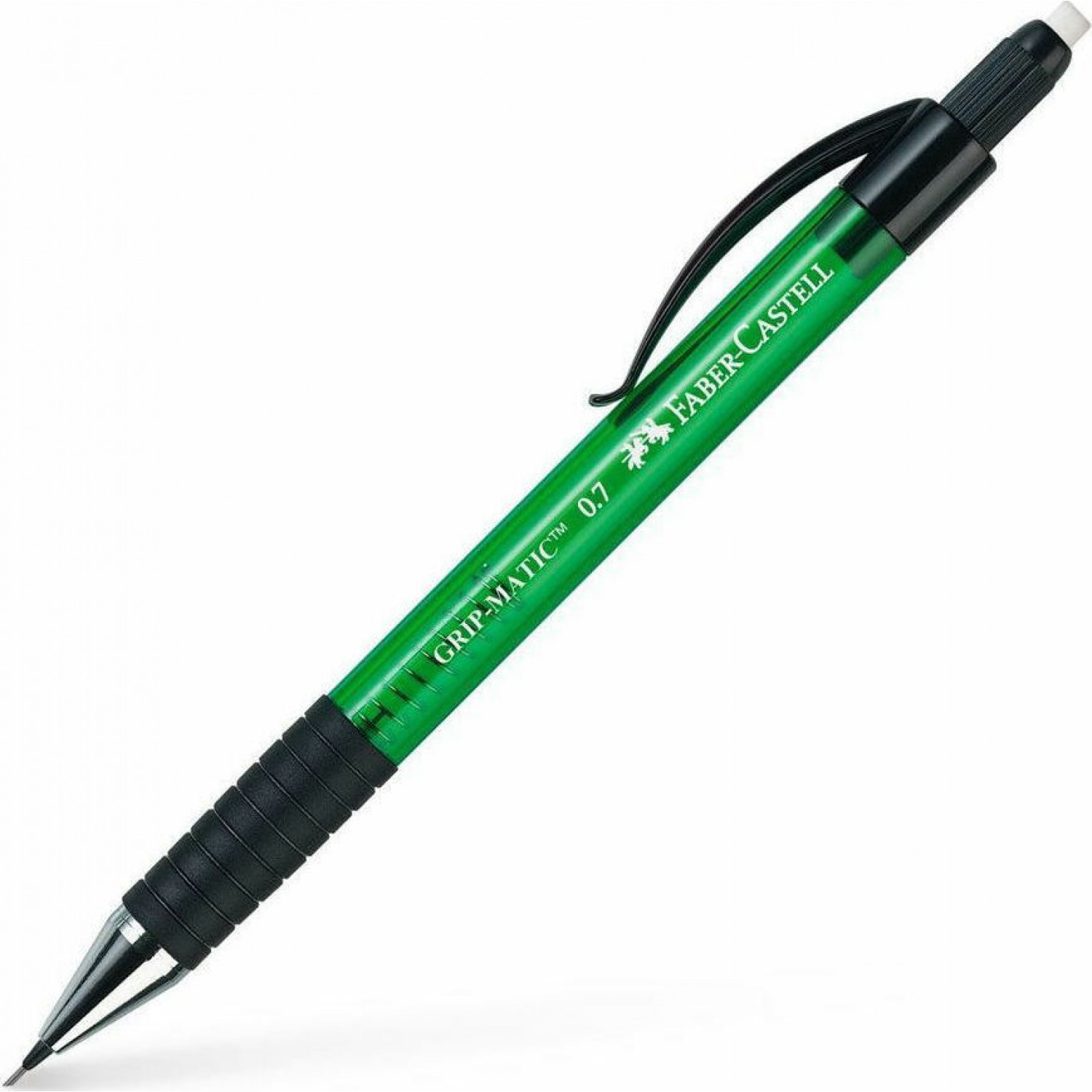 Faber-Castell Gripmatic Μηχανικό Μολύβι 0.7mm με Γόμα σε Πράσινο Χρώμα
