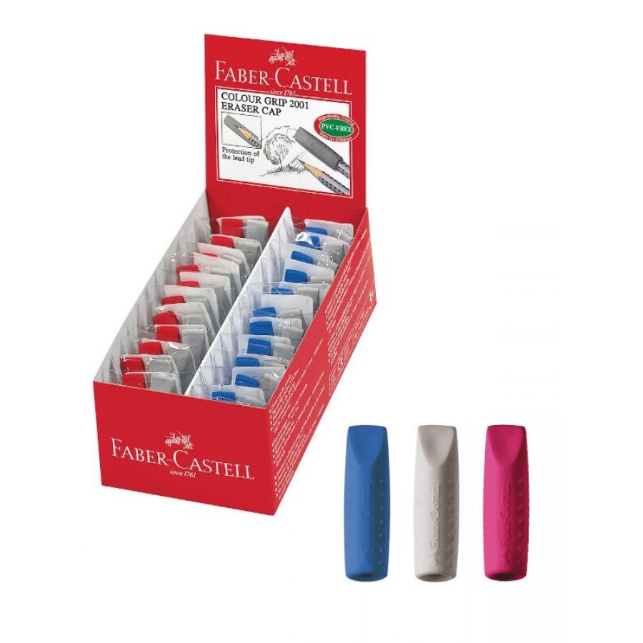 Faber-Castell Σετ Γόμες για Μολύβι Καπάκι Κόκκινο-Γκρι/Μπλε-Γκρι (187001) Faber-Castell Σετ Γόμες για Μολύβι Καπάκι Κόκκινο-Γκρι/Μπλε-Γκρι (187001)