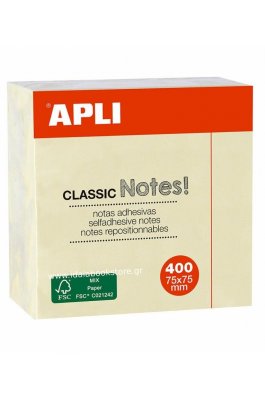 Apli Χαρτάκια Αυτοκόλλητα Κίτρινα 75 x 75 mm 400Φ. (11597) Apli Χαρτάκια Αυτοκόλλητα Κίτρινα 75 x 75 mm 400Φ. (11597)