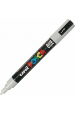Uni-Ball Posca Ανεξίτηλος Μαρκαδόρος 1.8-2.5mm Λευκός (PC5M)