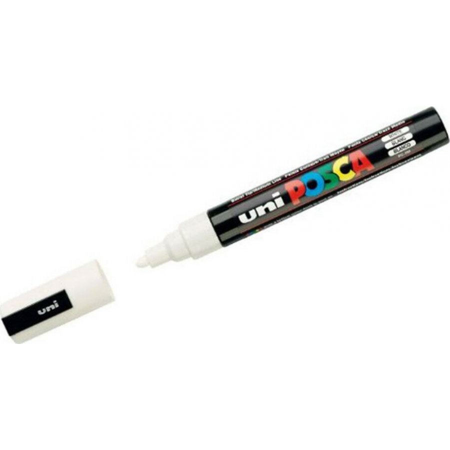 Uni-Ball Posca Ανεξίτηλος Μαρκαδόρος 1.8-2.5mm Λευκός (PC5M) Uni-Ball Posca Ανεξίτηλος Μαρκαδόρος 1.8-2.5mm Λευκός (PC5M)