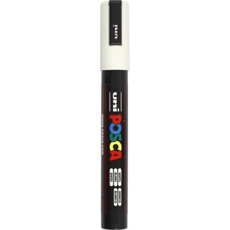 Uni-Ball Posca Ανεξίτηλος Μαρκαδόρος 1.8-2.5mm Λευκός (PC5M) Uni-Ball Posca Ανεξίτηλος Μαρκαδόρος 1.8-2.5mm Λευκός (PC5M)